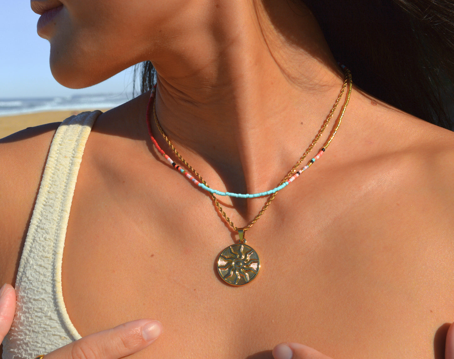 Sunflower necklace