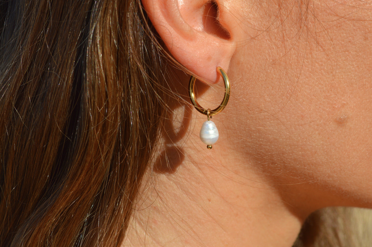 Pearl Hoop earrings