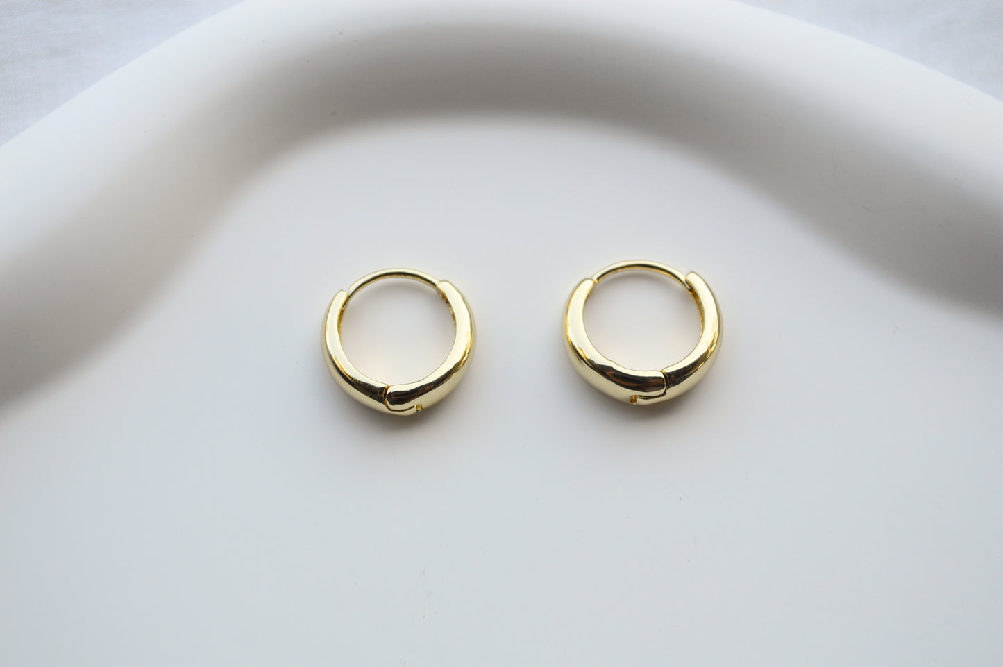 Wide hoop earrings